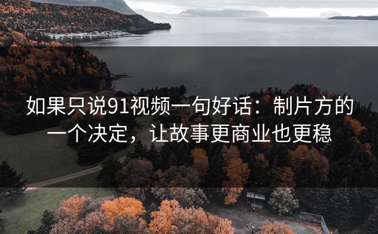 如果只说91视频一句好话:制片方的一个决定,让故事更商业也更稳