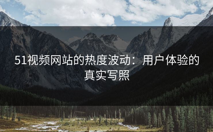 51视频网站的热度波动:用户体验的真实写照
