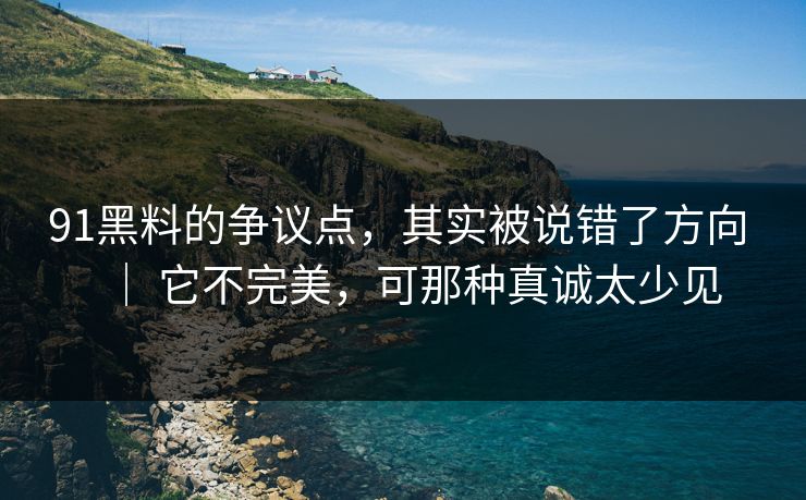 91黑料的争议点,其实被说错了方向 | 它不完美,可那种真诚太少见 第1张 91黑料的争议点,其实被说错了方向 | 它不完美,可那种真诚太少见 第1张